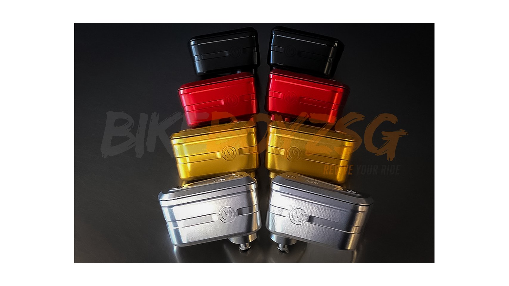 Moto Corse Brake & Clutch reservoirs kit for Brembo semi-radial OEM pumps Streetfighter V2/ V4/S 2021 EURO5 - Gold
