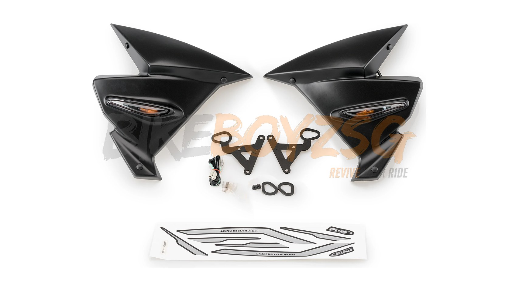 RADIATOR CAPS FOR YAMAHA MT-07 2014-2017 - MATT BLACK