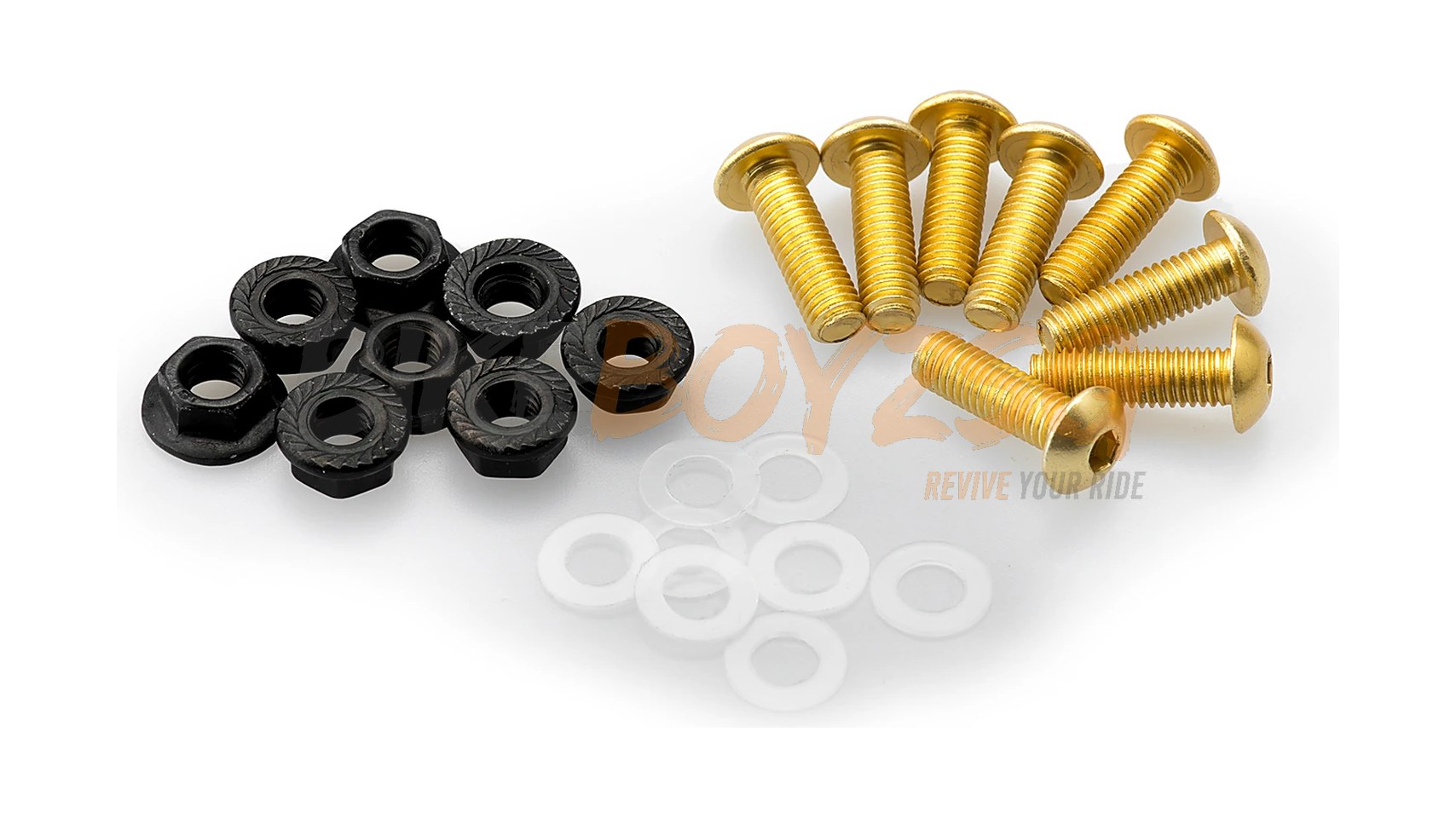 SCREW KIT ANODIZED FOR SCREENS WITH SILENTBLOCKS - GOLD