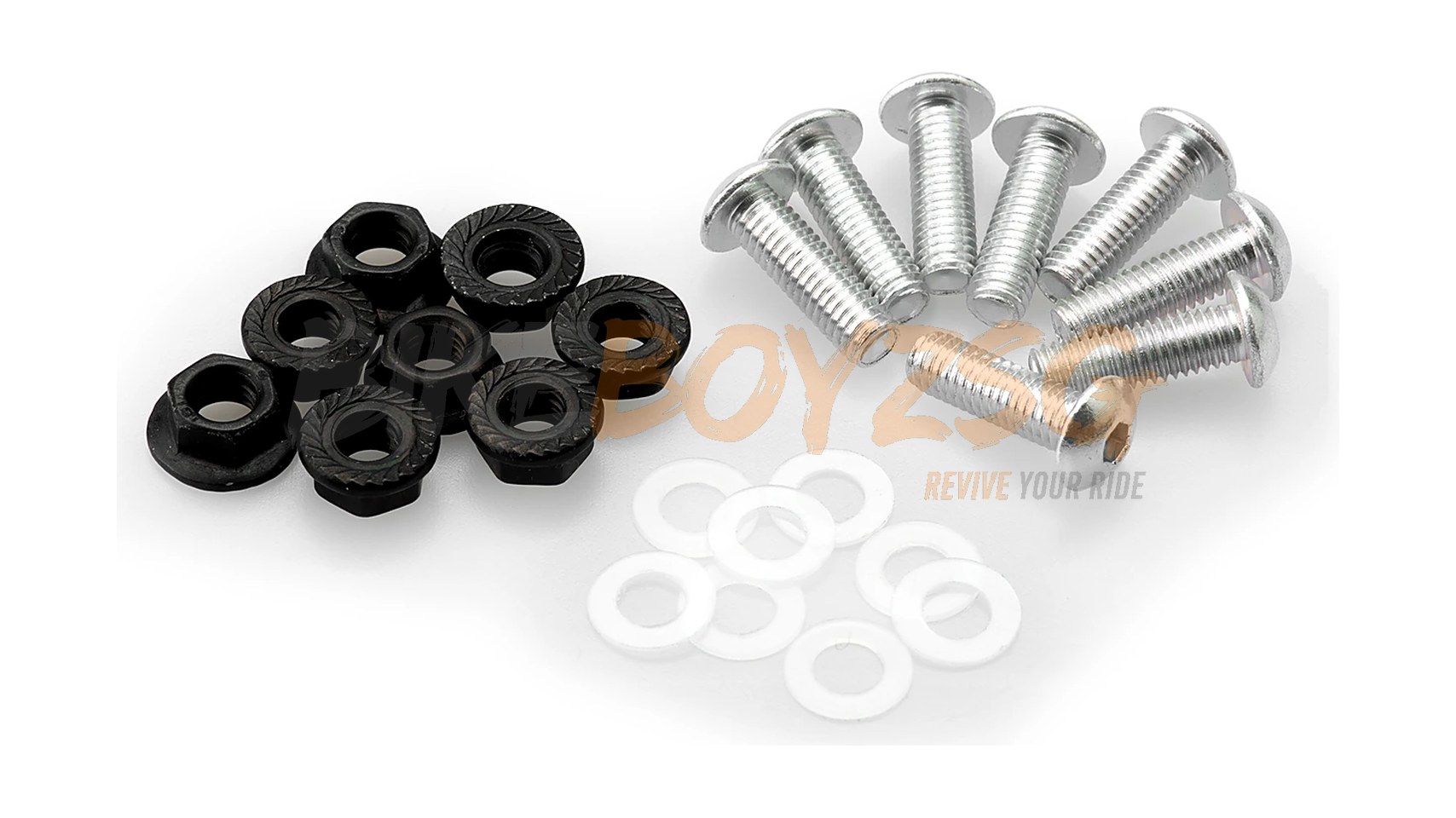 SCREW KIT ANODIZED FOR SCREENS WITH SILENTBLOCKS - SILVER