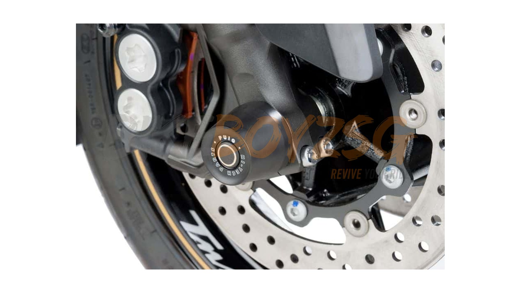 FORK PROTECTOR FOR TRIUMPH - BLACK