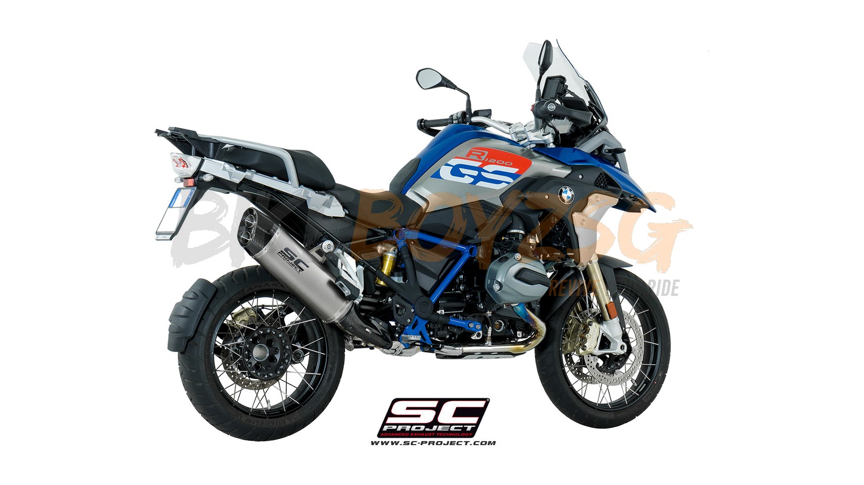 BMW R 1200 GS (2013 - 2016) - ADVENTURE, TITANIUM MUFFLER WITH CARBON FIBER ENDCAP