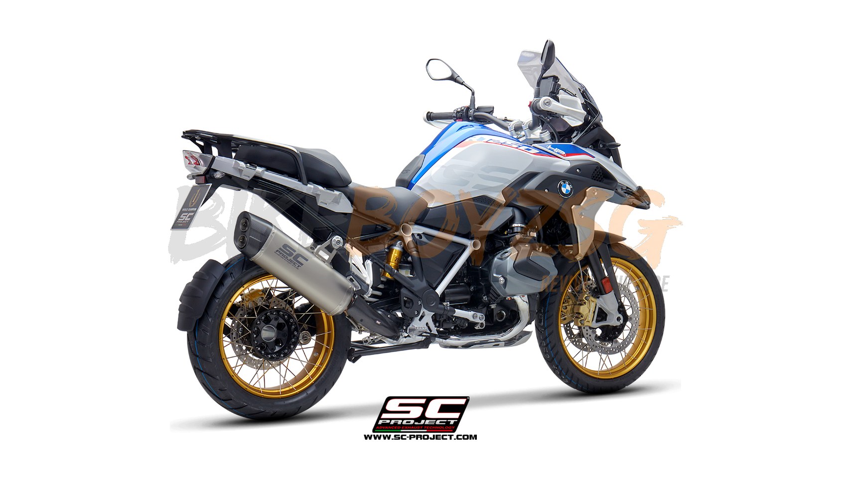 BMW R 1250 GS (2019 - 2023) - ADVENTURE, TITANIUM MUFFLER WITH CARBON FIBER ENDCAP