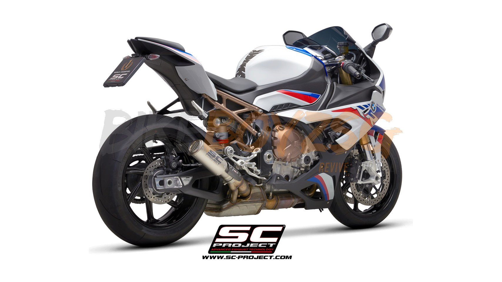 BMW S1000RR (2019 - 2024) CR-T TITANIUM MUFFLER. WITH MESH ON EXIT
