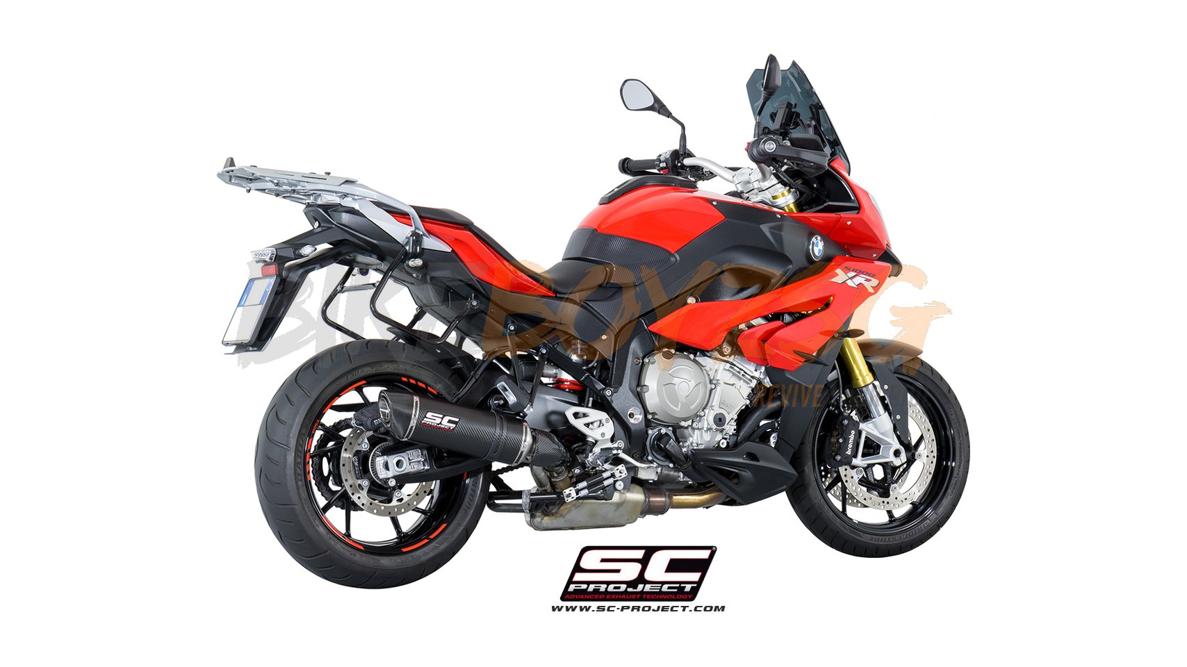 BMW S1000XR (2017 - 2019) OVAL CARBON MUFFLER, LOW POSITION
