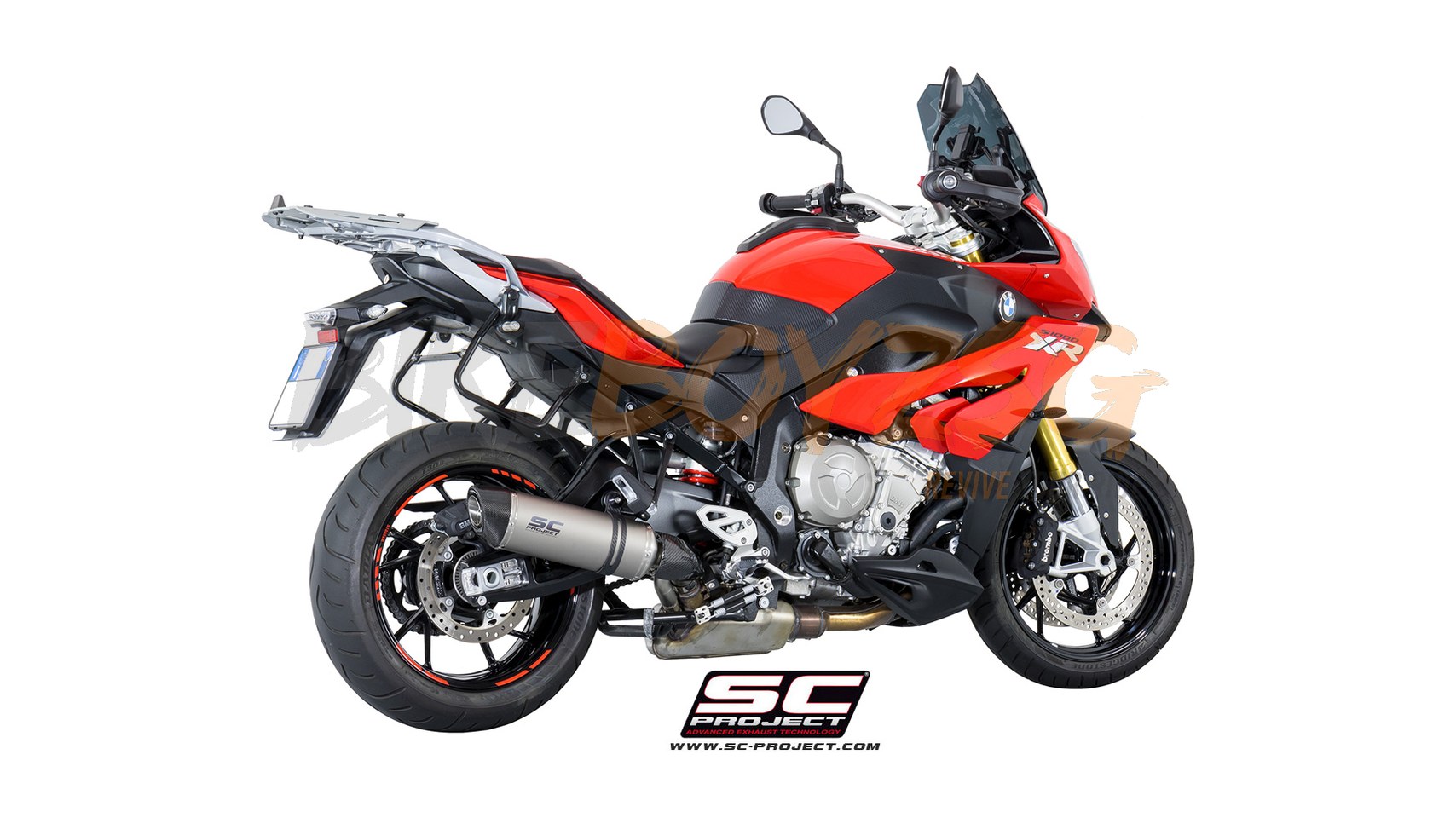 BMW S1000XR (2017 - 2019) OVAL TITANIUM MUFFLER, LOW POSITION