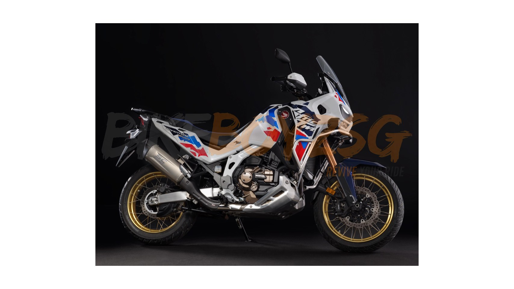HONDA CRF1100L AFRICA TWIN/ Adventure Sports (2024 - 2026) - ADVENTURE, TITANIUM MUFFLER WITH CARBON FIBER ENDCAP