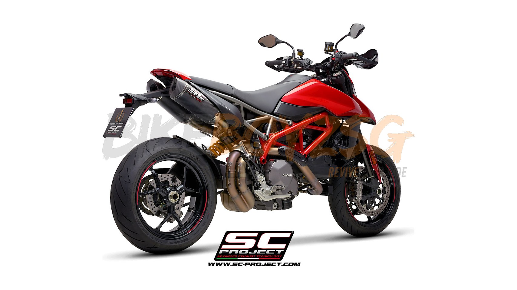 DUCATI HYPERMOTARD 950 - SP (2019 - 2023) PAIR OF SC1-M CARBON MUFFLERS, WITH CARBON FIBER ENDCAP