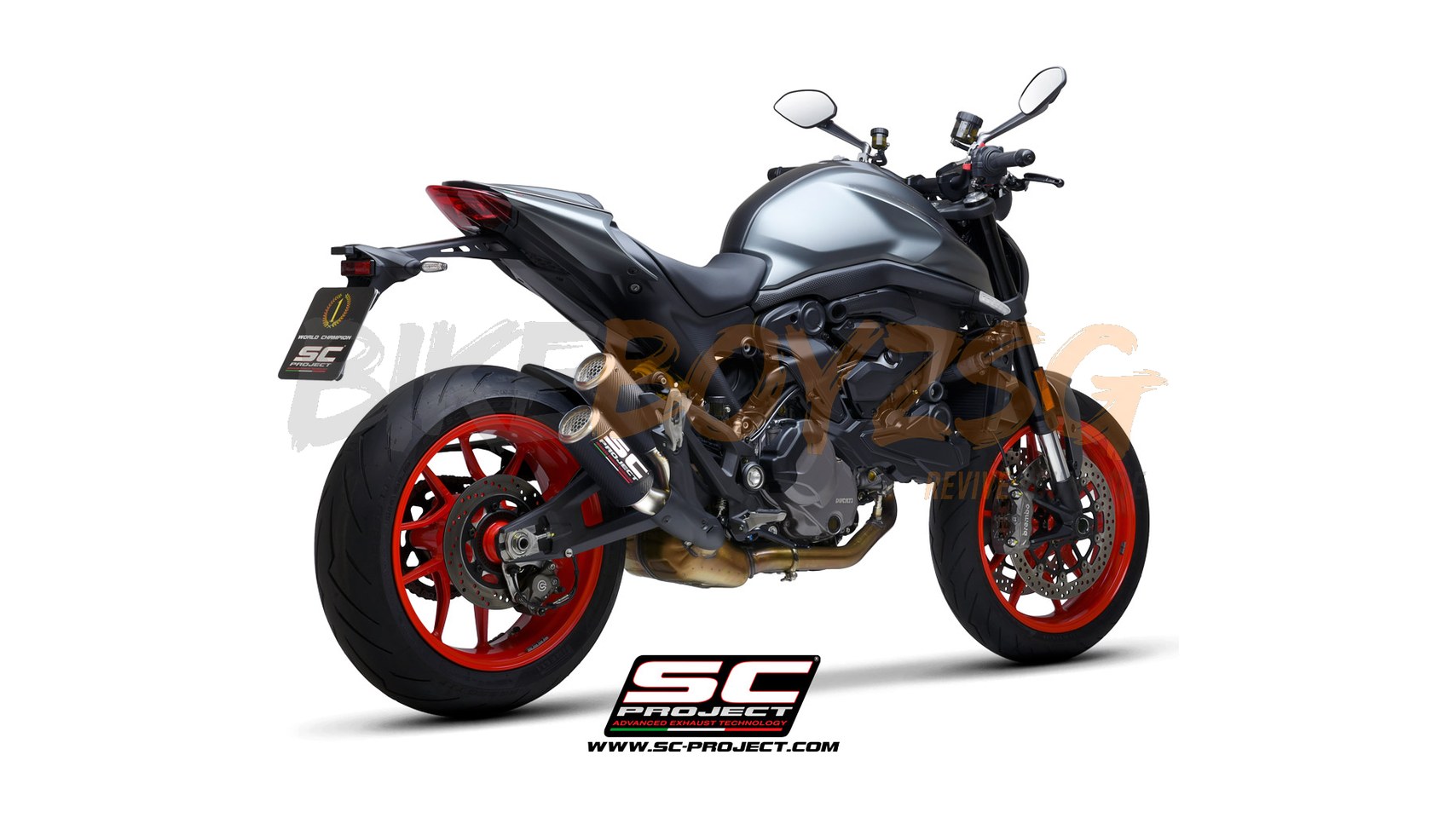 DUCATI MONSTER 950/ PLUS 2021+ TWIN CRT CARBON MUFFLER
