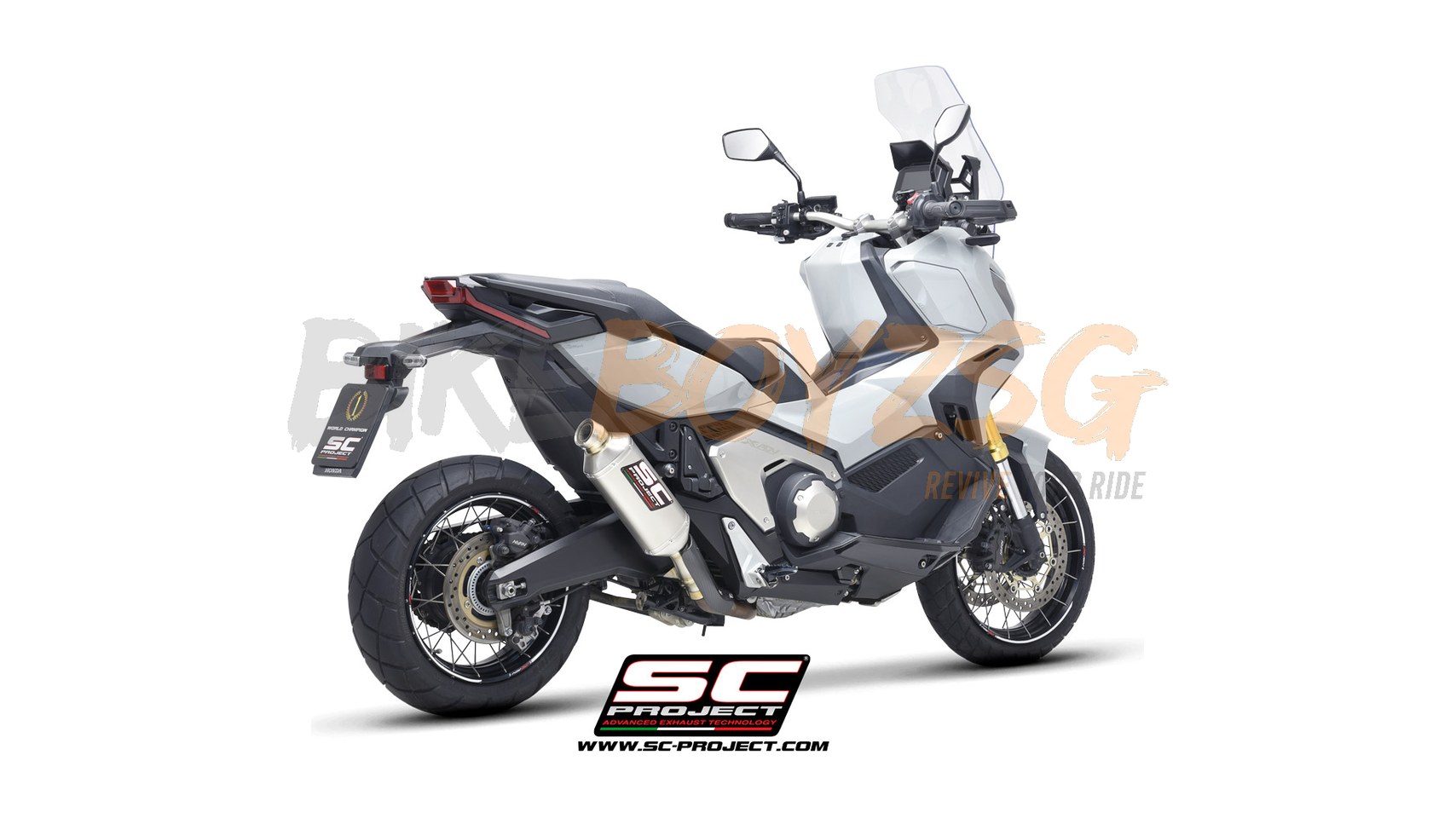 HONDA X-ADV 750 ( 2021 - 2025 ) RALLY RAID TITANIUM MUFFLER WITH TITANIUM ENDCAP
