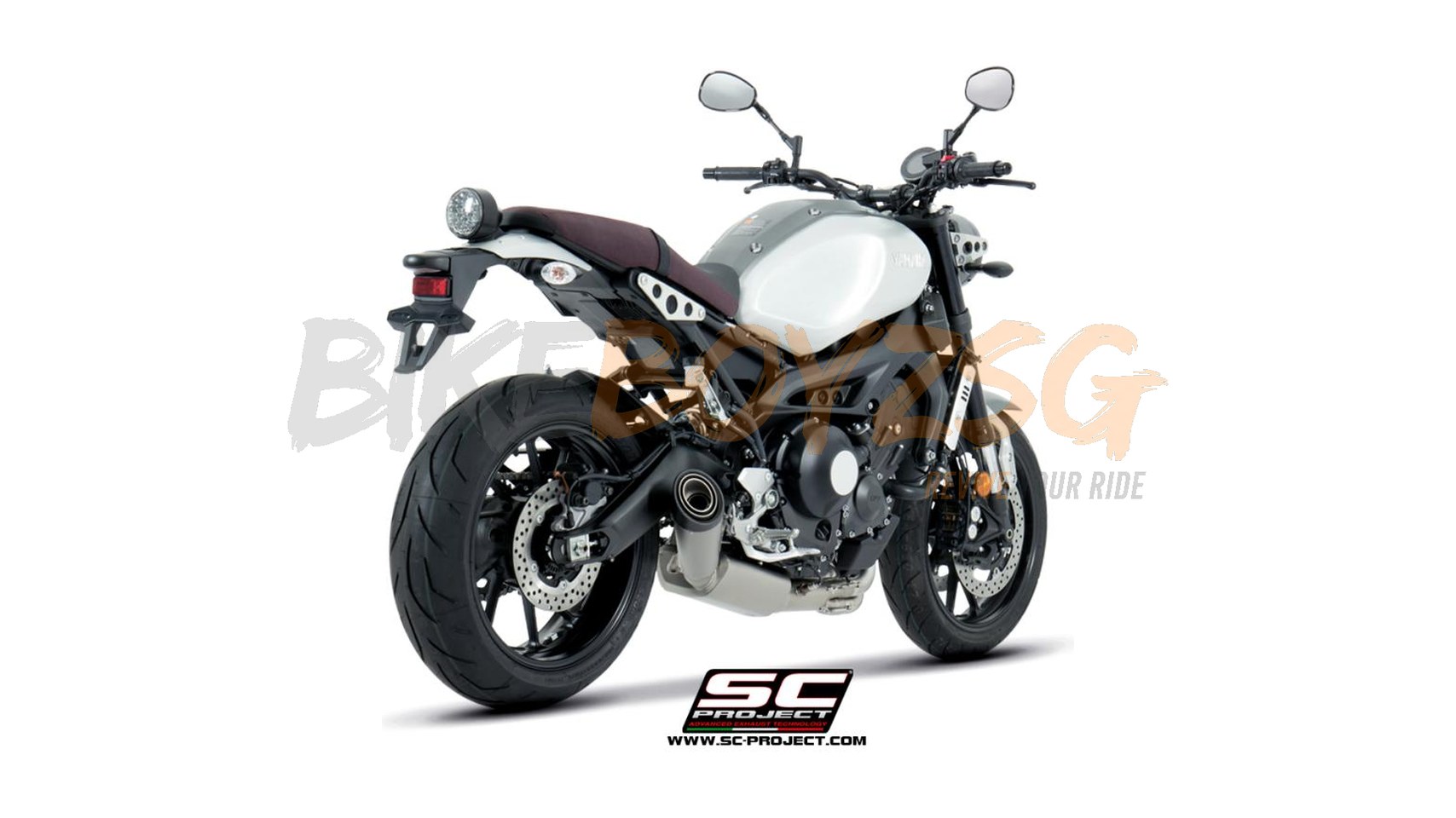 YAMAHA XSR900 (2016 - 2020) FULLSYSTEM 3-1 SS, S1 TITANIUM MUFFLER WITH CARBON ENDCAP