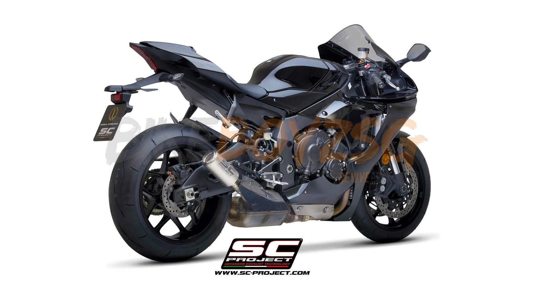YAMAHA YZF-R1 (2017 - 2023) CR-T TITANIUM MUFFLER. WITH MESH ON EXIT