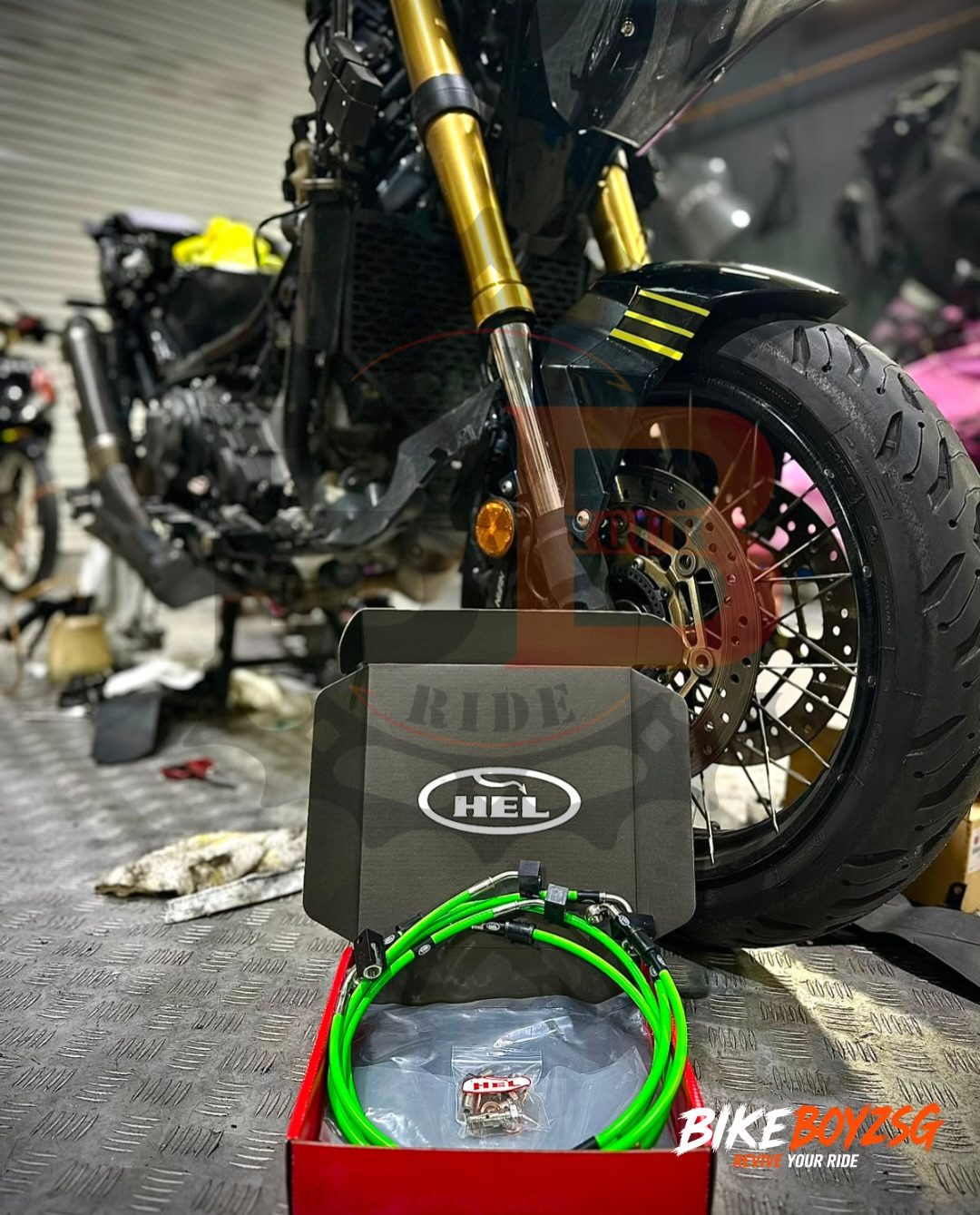 Honda X-ADV 750 Package C – HEL braided brake hoses (front + rear)