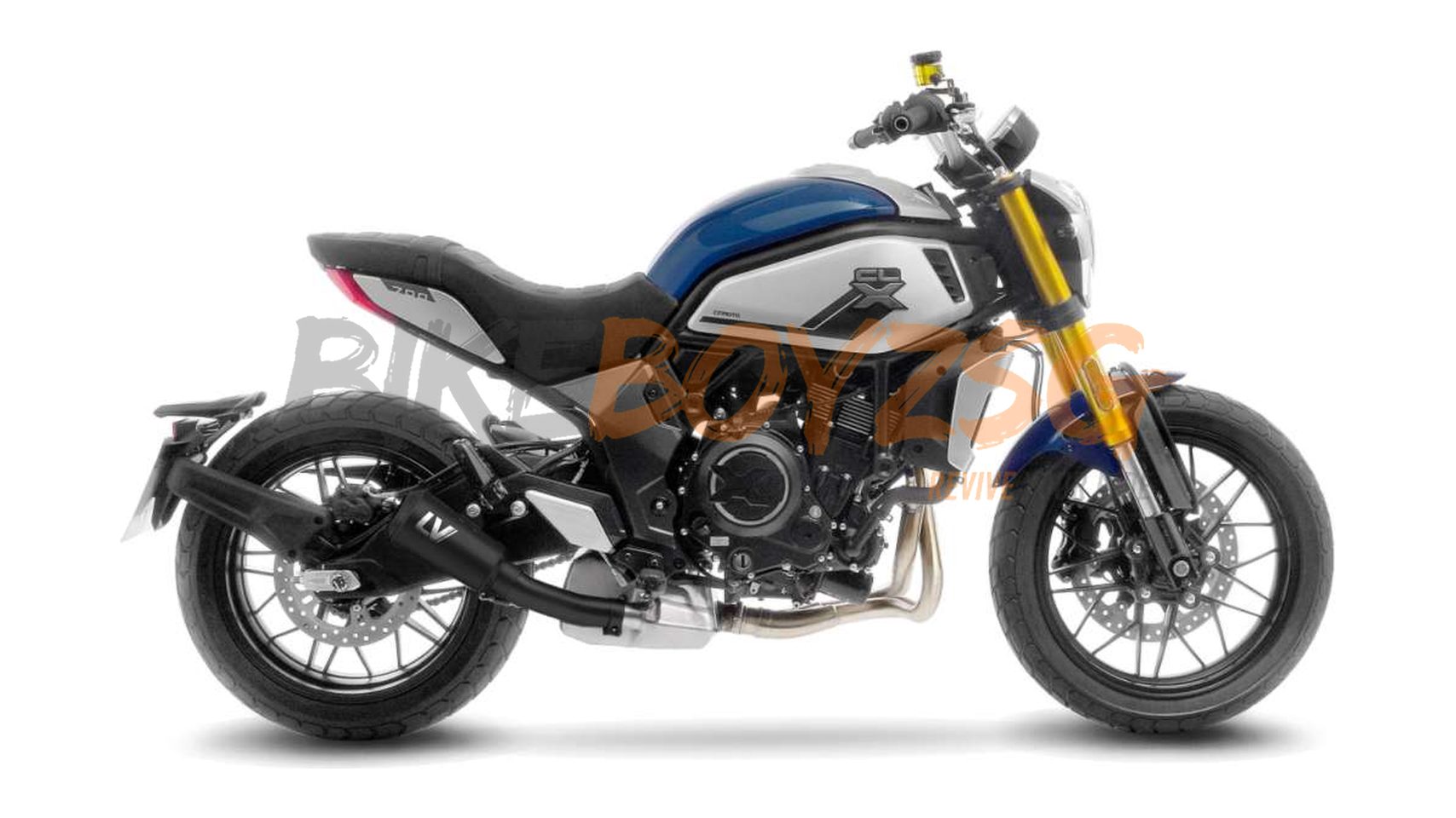 LeoVince LV-10 Full Black Exhaust System – CF Moto 700 CL-X Heritage / Sport (2021-2023) [15256FB]